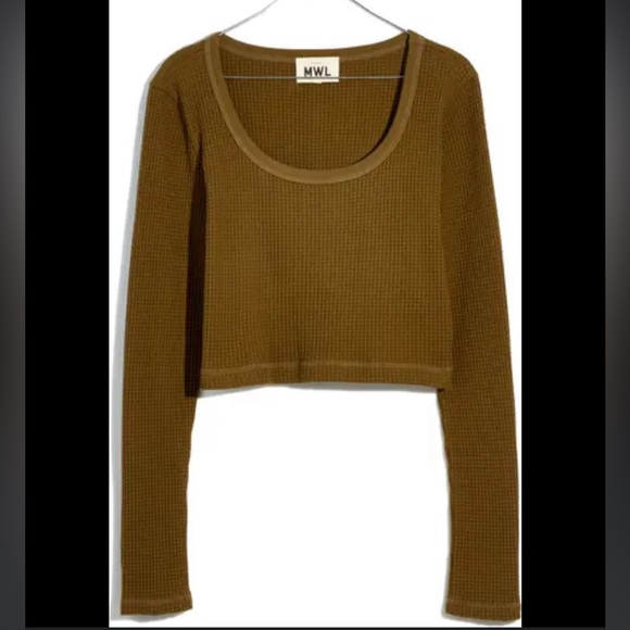 NWT Madewell waffle crop long sleeve - Picture 5 of 9